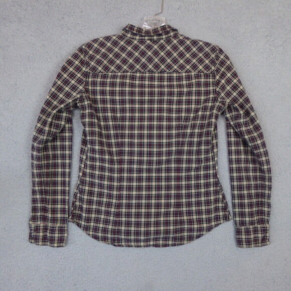 Ralph Lauren Denim & Supply Shirt Womens Small Black Tan Flannel RL Tomboy - Picture 3 of 7